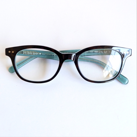 Kate Spade Eyeglasses Frames Readers ๐ Marbled Brown & Light blue Glasses - Picture 15 of 16